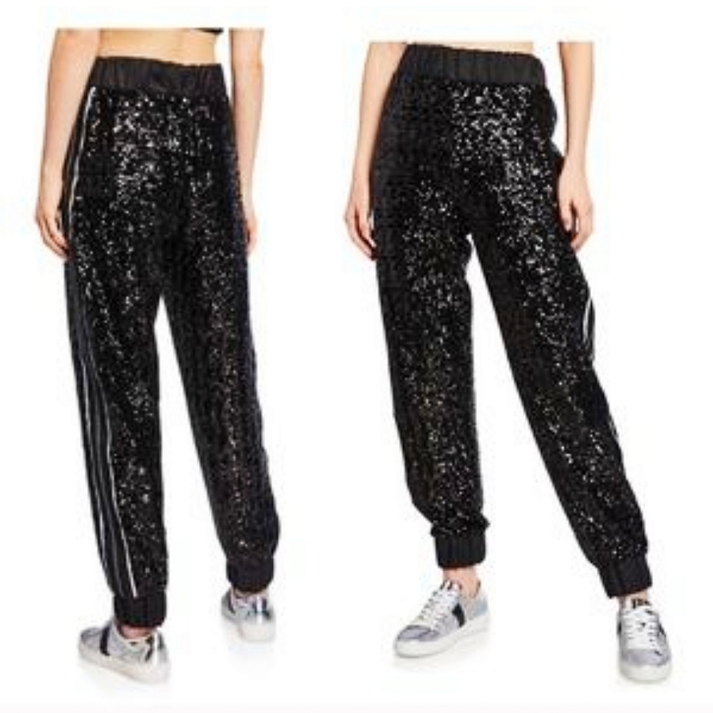 NOKAOI midnight jogger. Sequin embroidered jogger pant size S